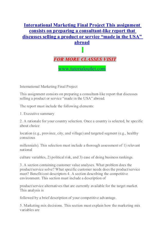 International Service Assignment
